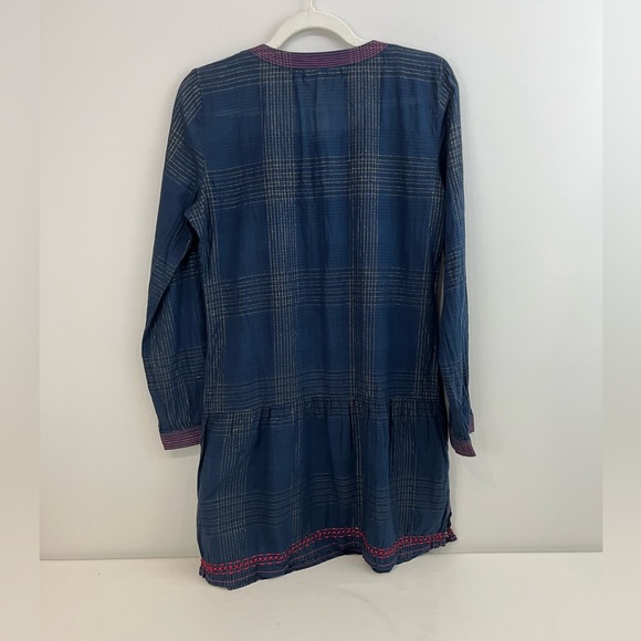 Johnny Was 3 J Workshop Navy Dress Tunic with Pink Embroidery - Picture 8 of 8